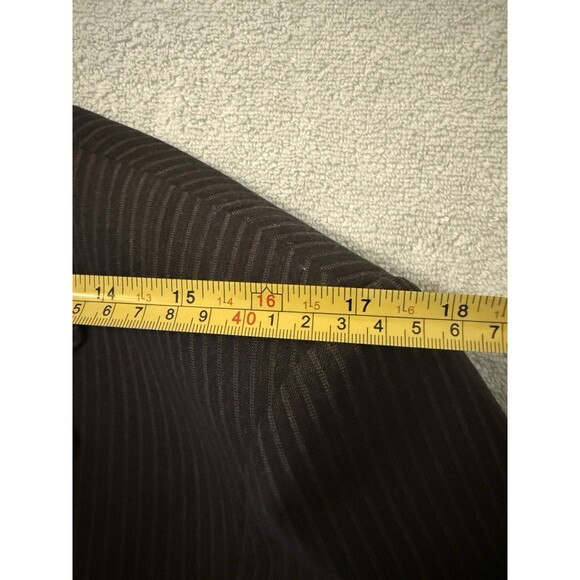 KARAKO Charcoal Pinstripe Suit 42R Wool 2pc Tailored Blazer Pants 30x31 Custom - Picture 6 of 15